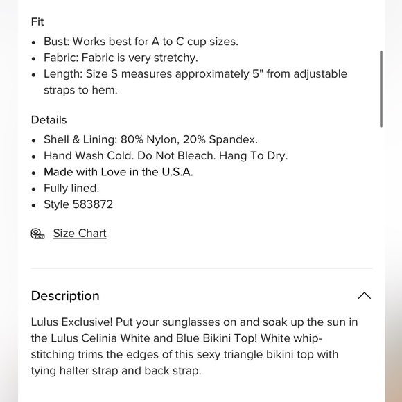 Lulus Celinia White and Blue Bikini Top - Picture 6 of 6